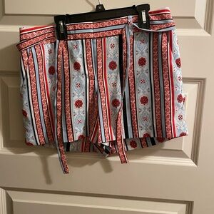 Loft Fashion Red and Blue Skorts with Nautical Stripes